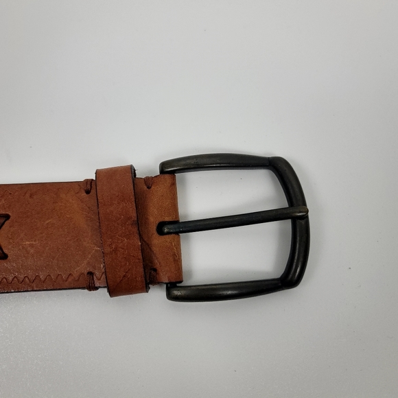 vintage Leather belt with buckle size small - Picture 3 of 8